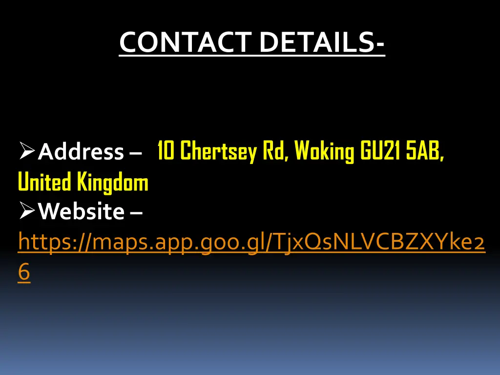 contact details