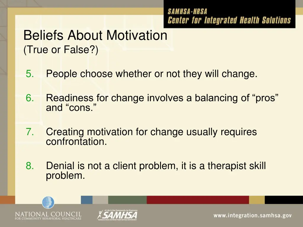 beliefs about motivation true or false 1