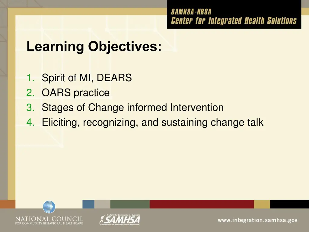 learning objectives