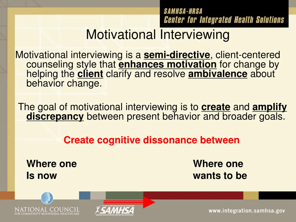 motivational interviewing