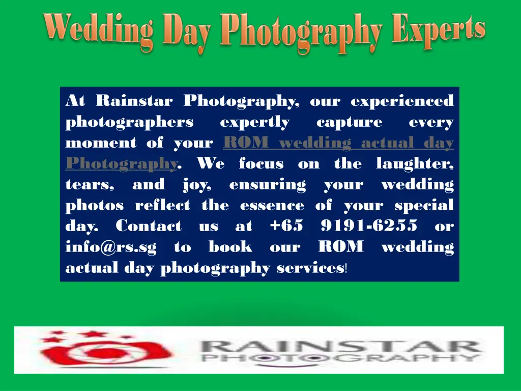 at rainstar photography our experienced