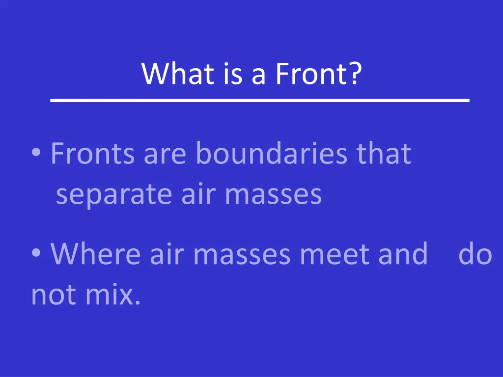 what is a front