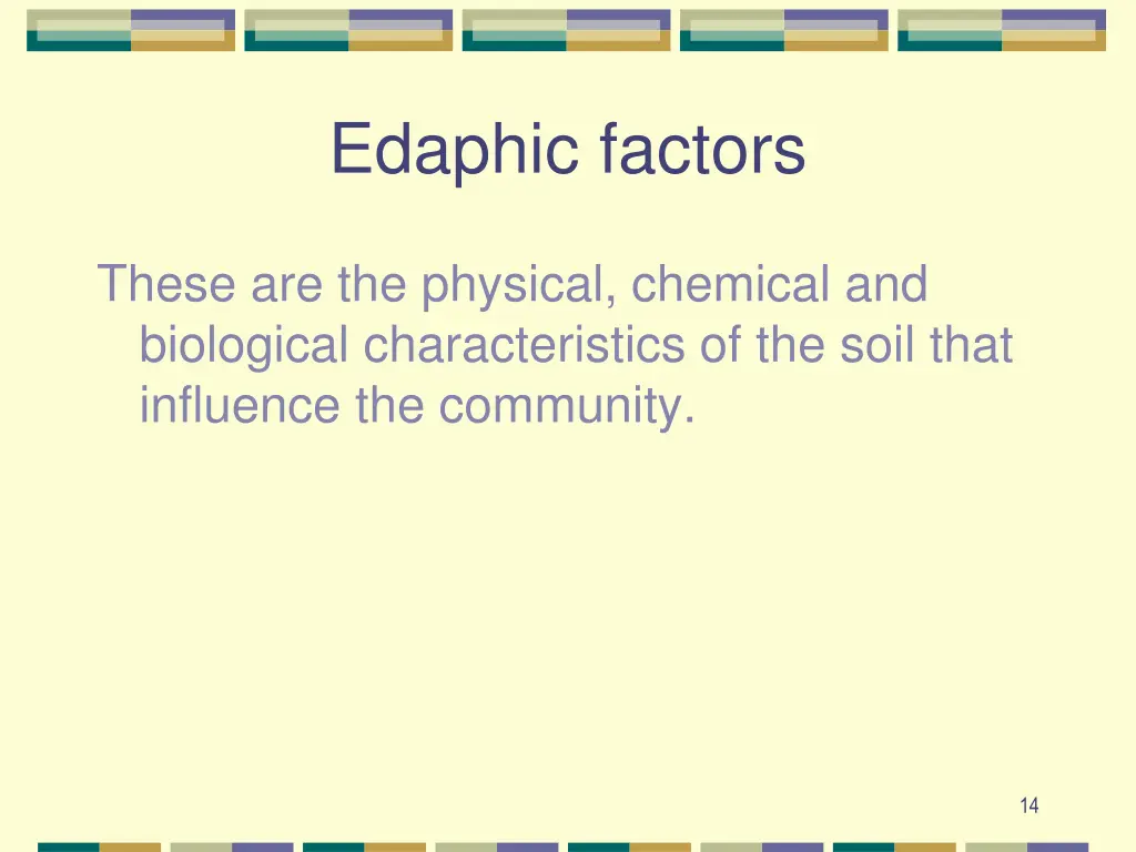 edaphic factors