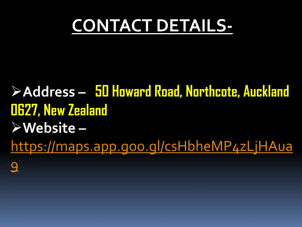 contact details