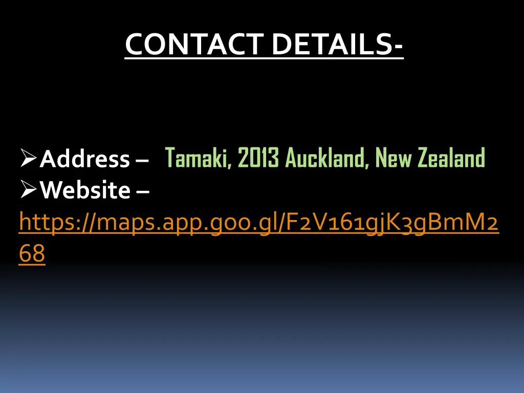 contact details