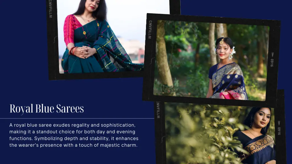 royal blue sarees