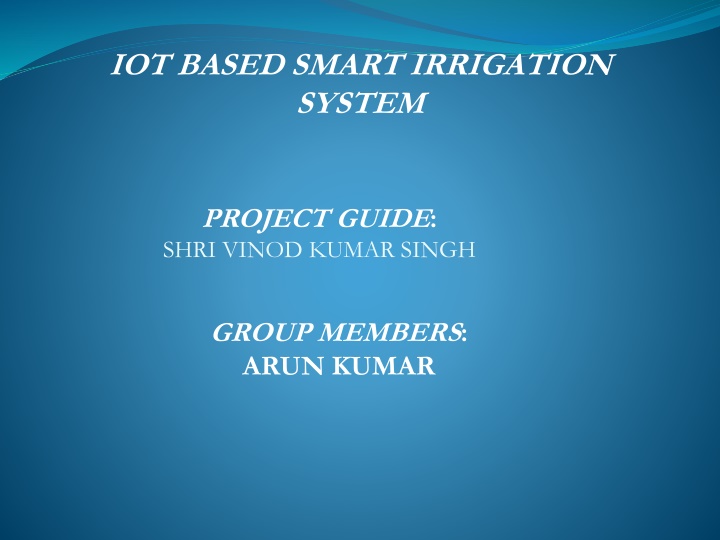 iot based smart irrigation system