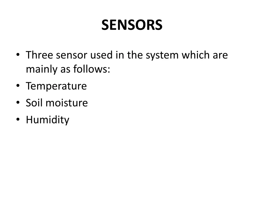 sensors