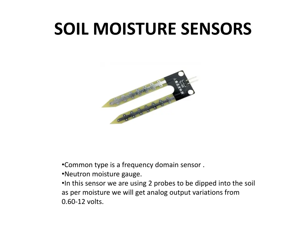 soil moisture sensors