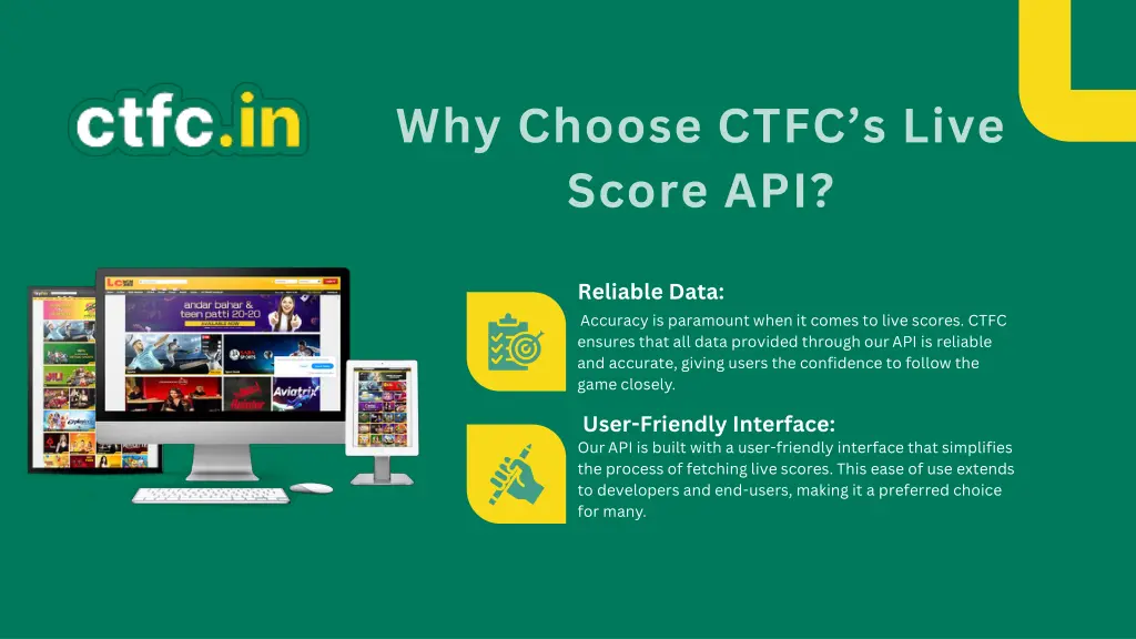 why choose ctfc s live score api 1