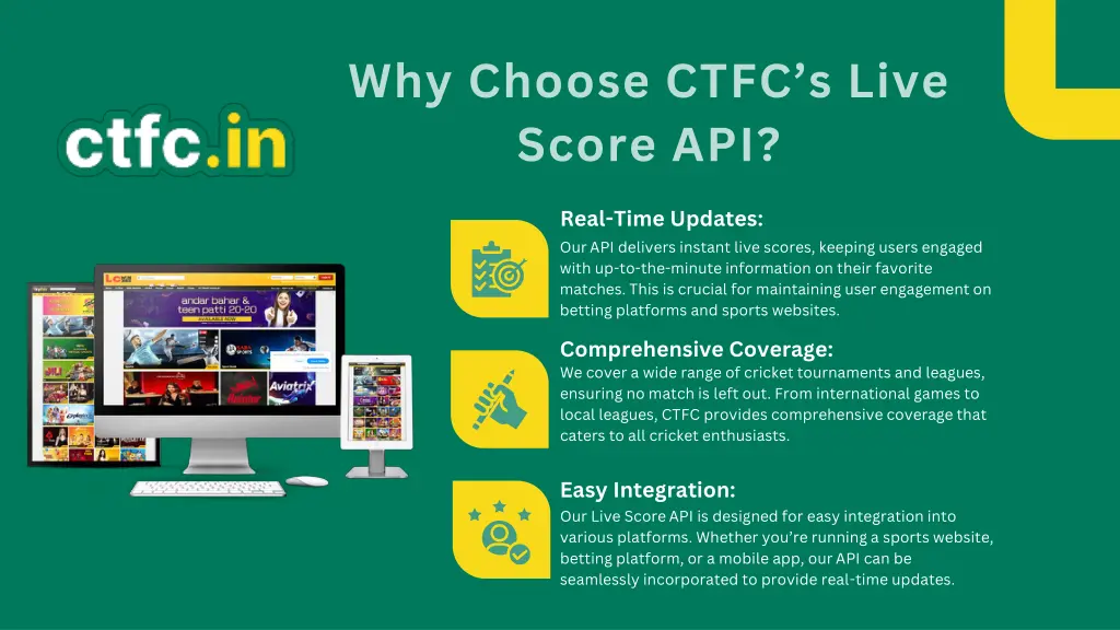 why choose ctfc s live score api