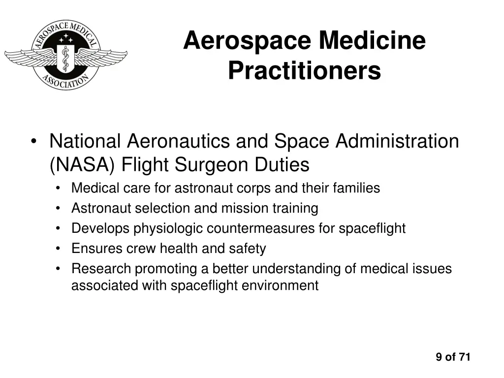 aerospace medicine practitioners 4