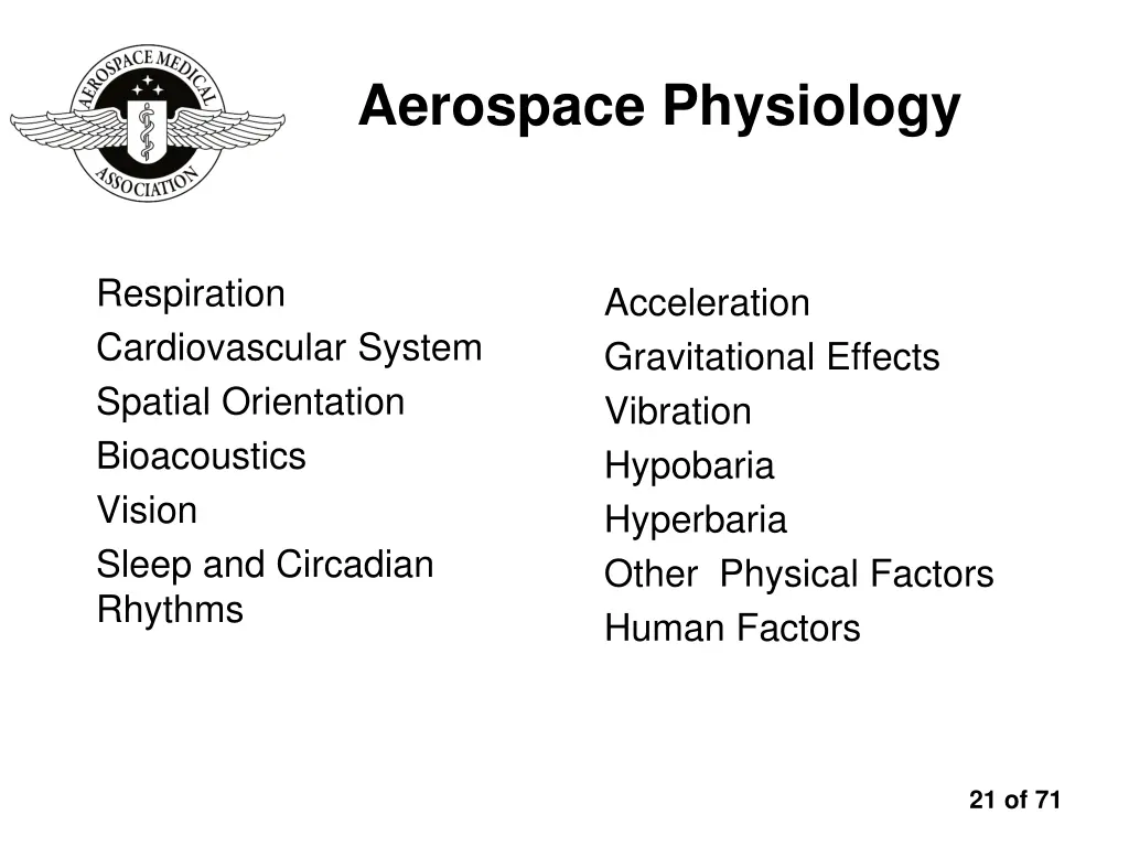 aerospace physiology