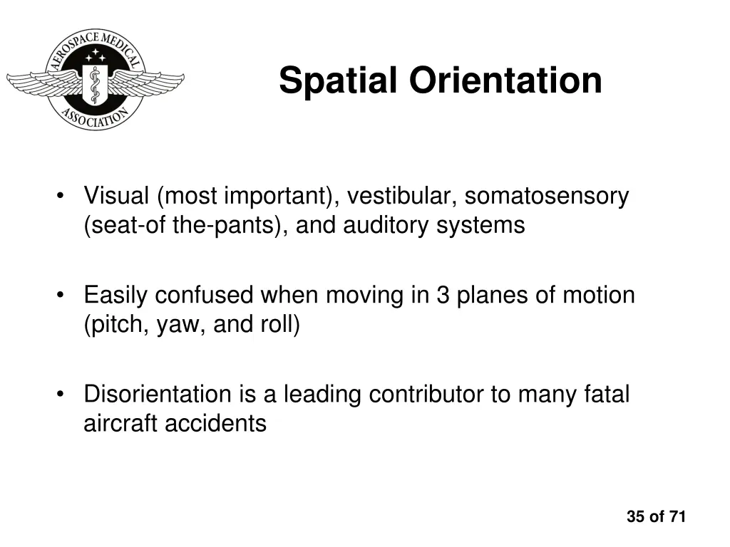 spatial orientation