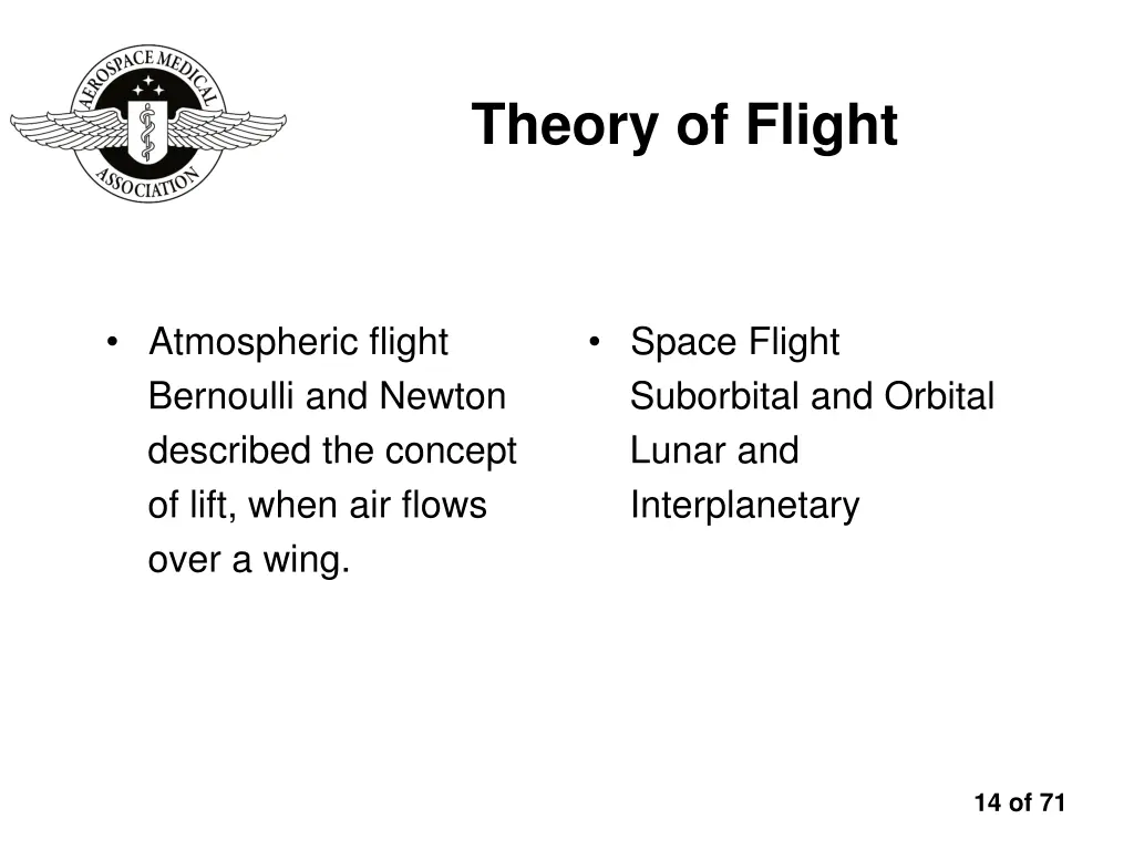 theory of flight