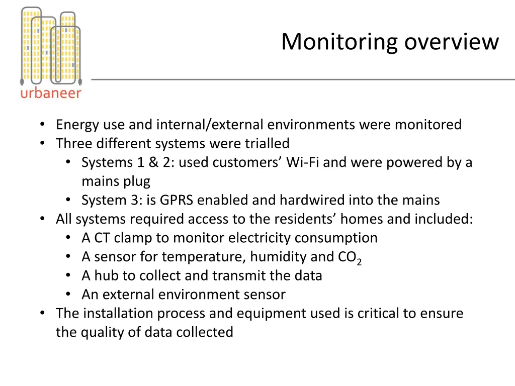 monitoring overview