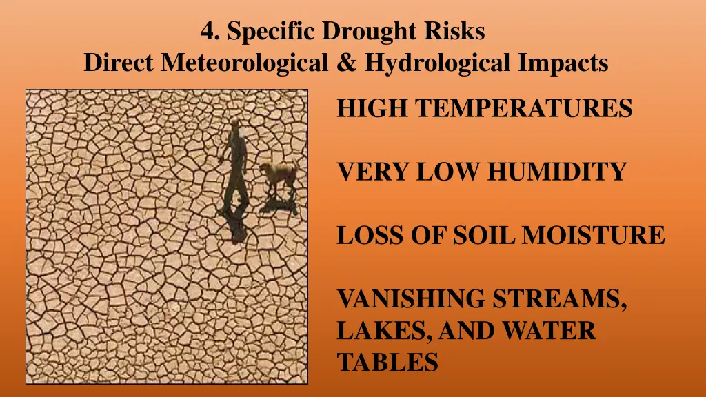 4 specific drought risks direct meteorological