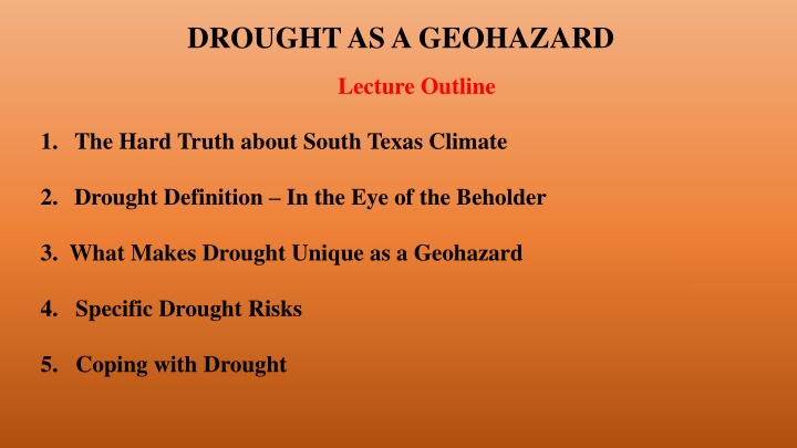 drought as a geohazard