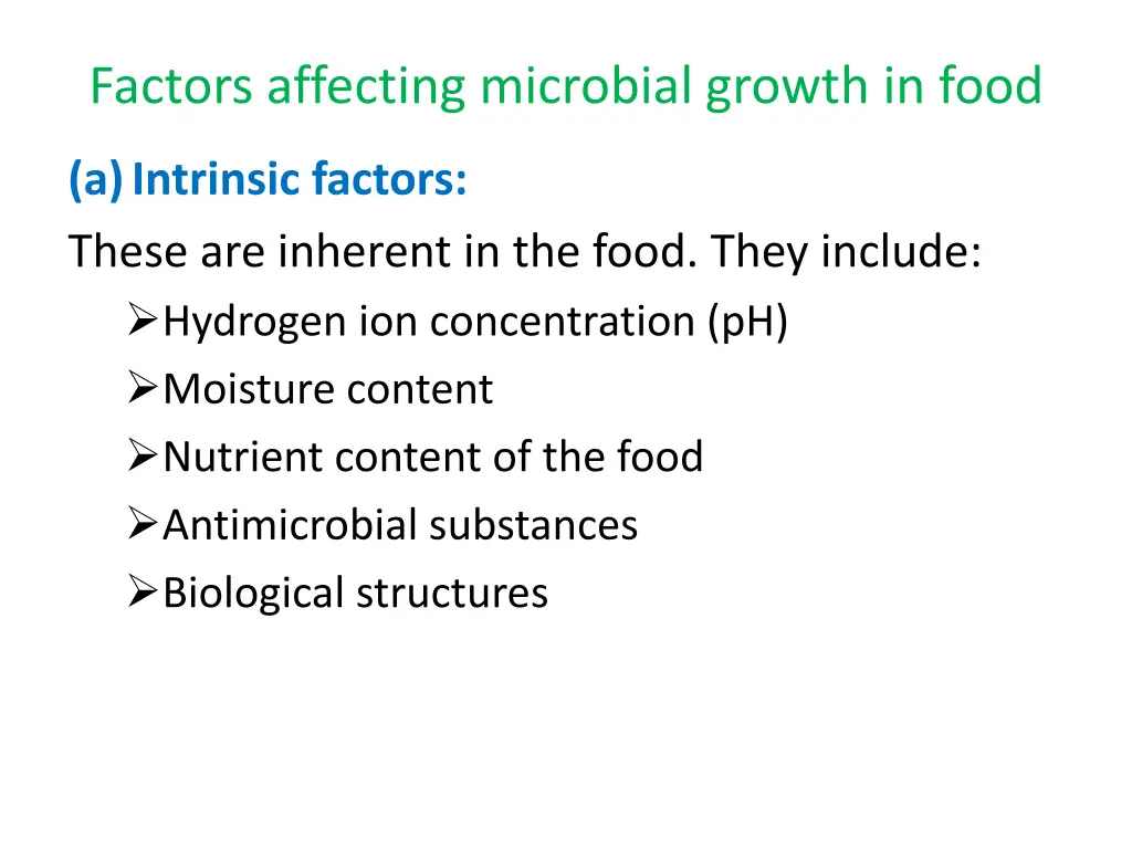 factors affecting microbial growth in food 1