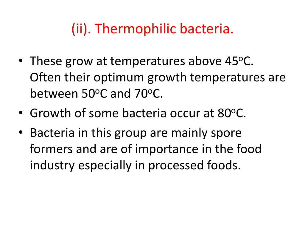 ii thermophilic bacteria