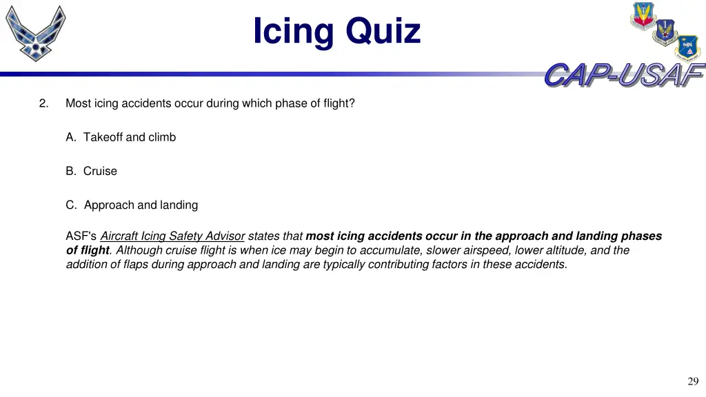 icing quiz 1