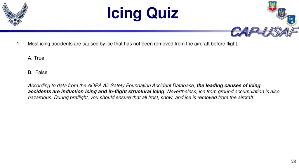 icing quiz