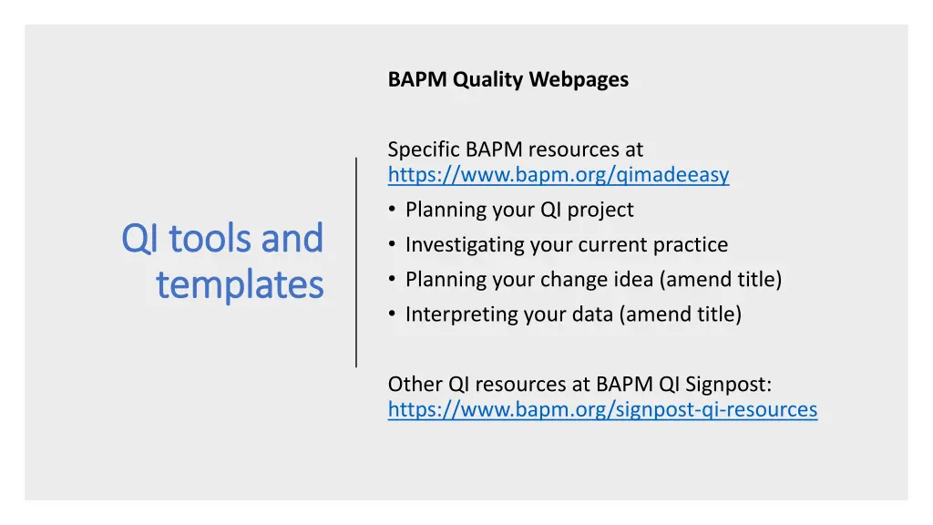 bapm quality webpages