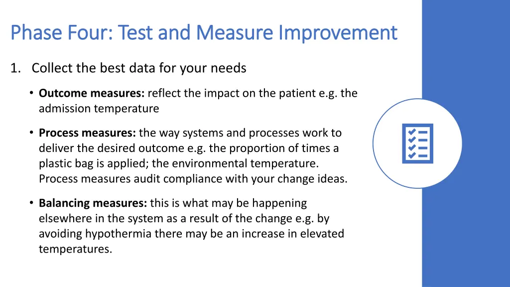 phase four test and measure improvement phase