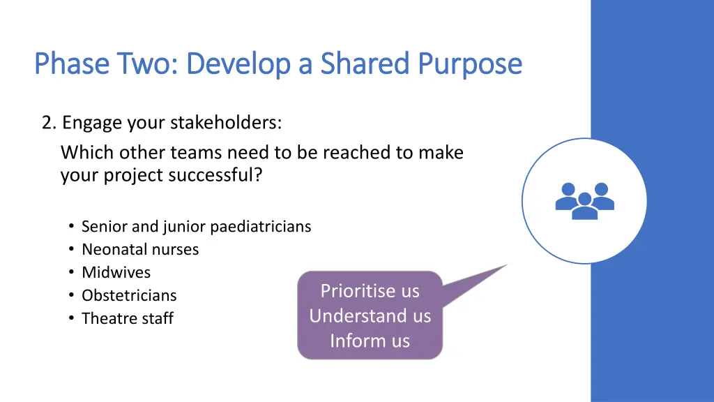 phase two develop a shared purpose phase 1