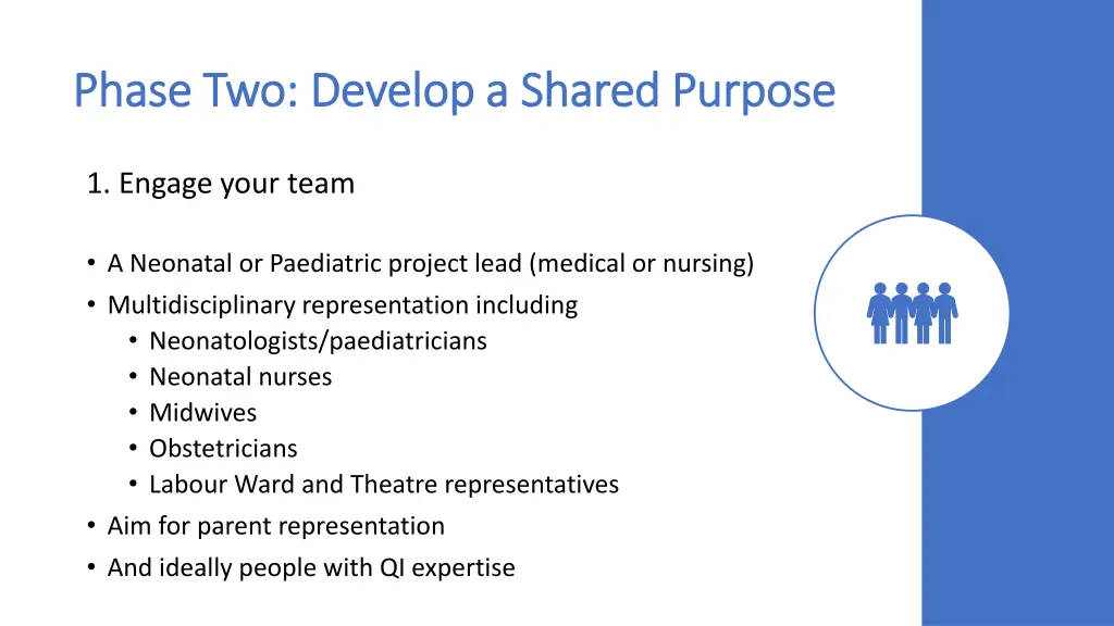 phase two develop a shared purpose phase