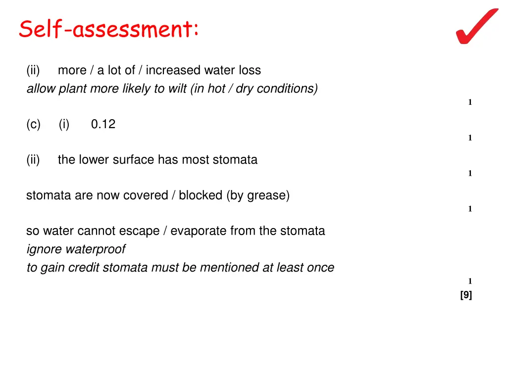 self assessment