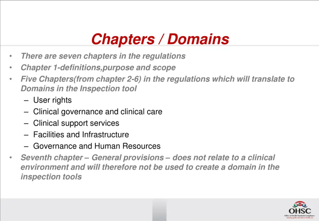 chapters domains