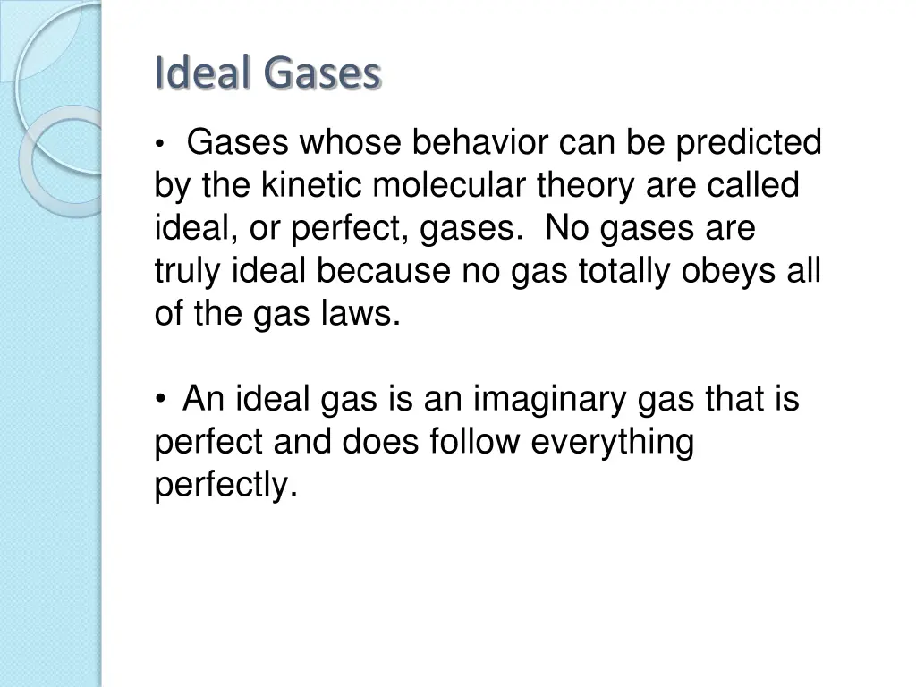 ideal gases