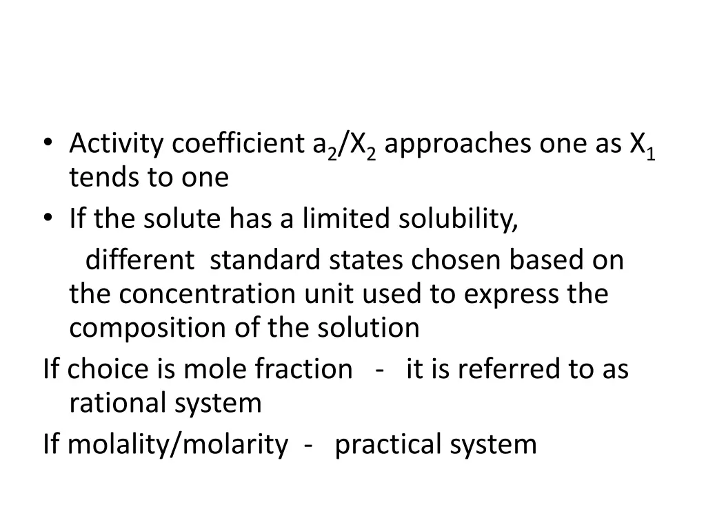 activity coefficient a 2 x 2 approaches