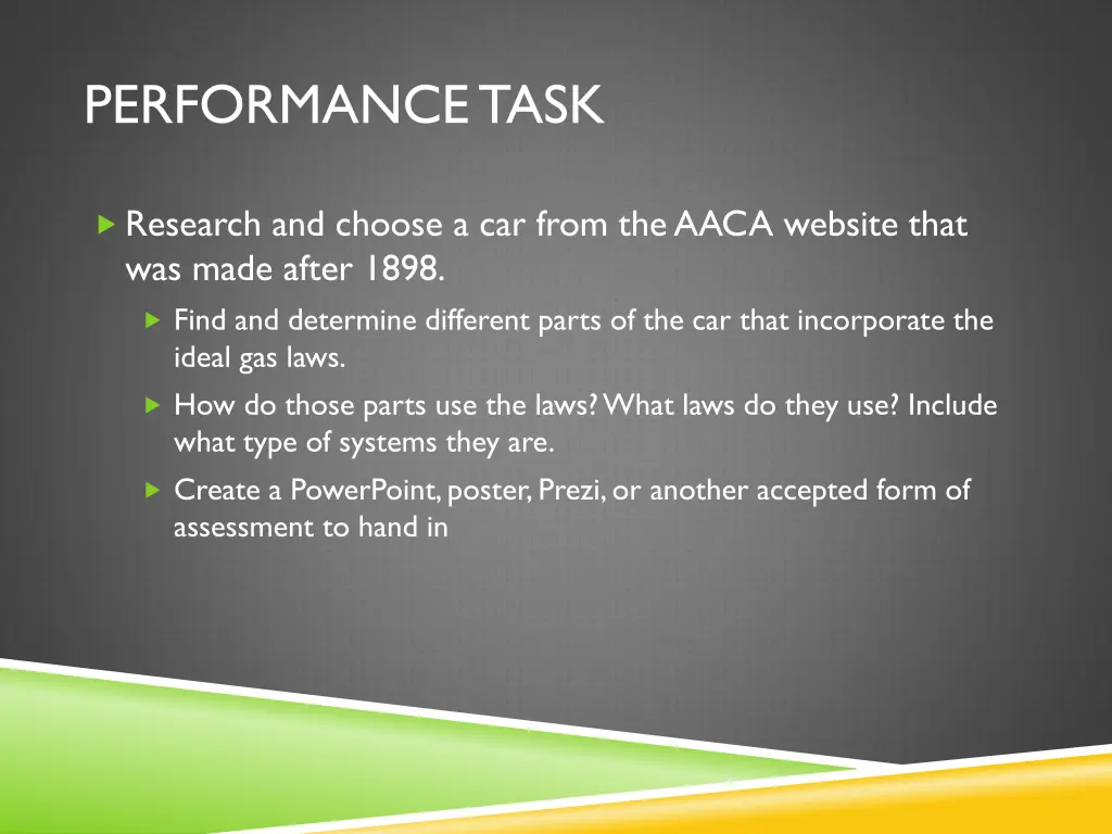 performance task