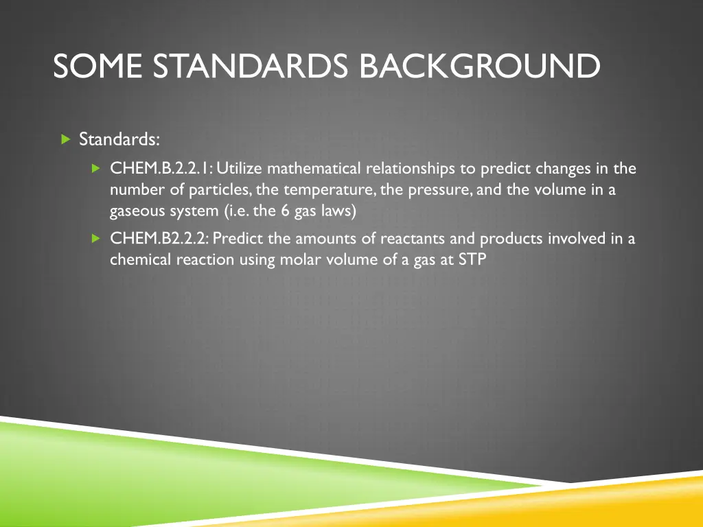 some standards background