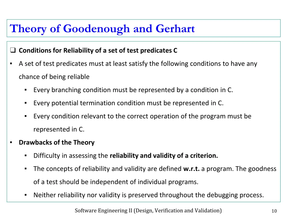 theory of goodenough and gerhart 6