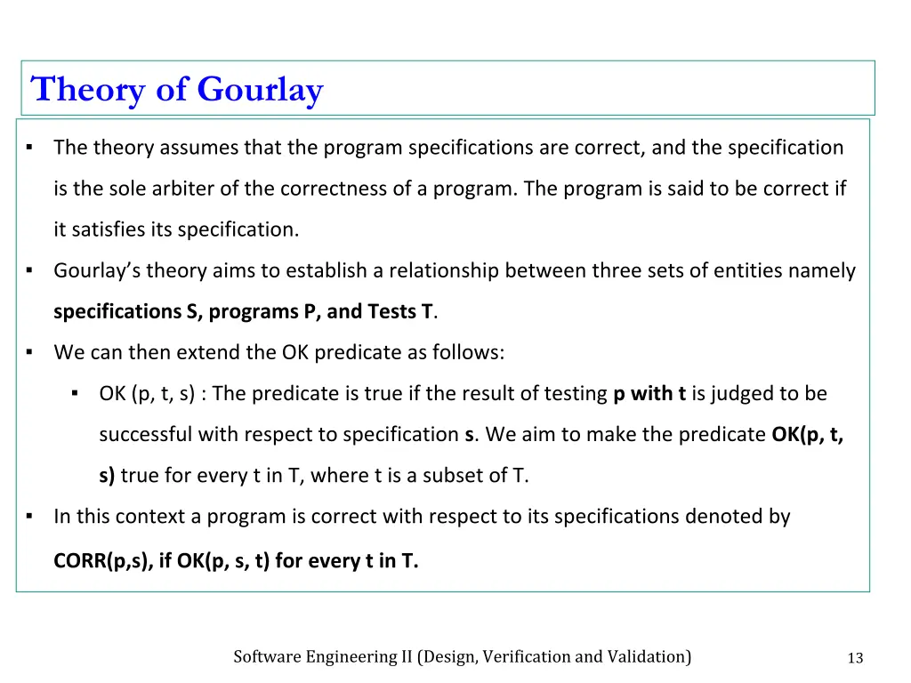 theory of gourlay