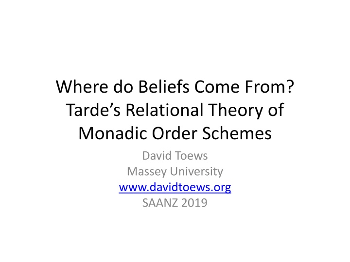 where do beliefs come from tarde s relational