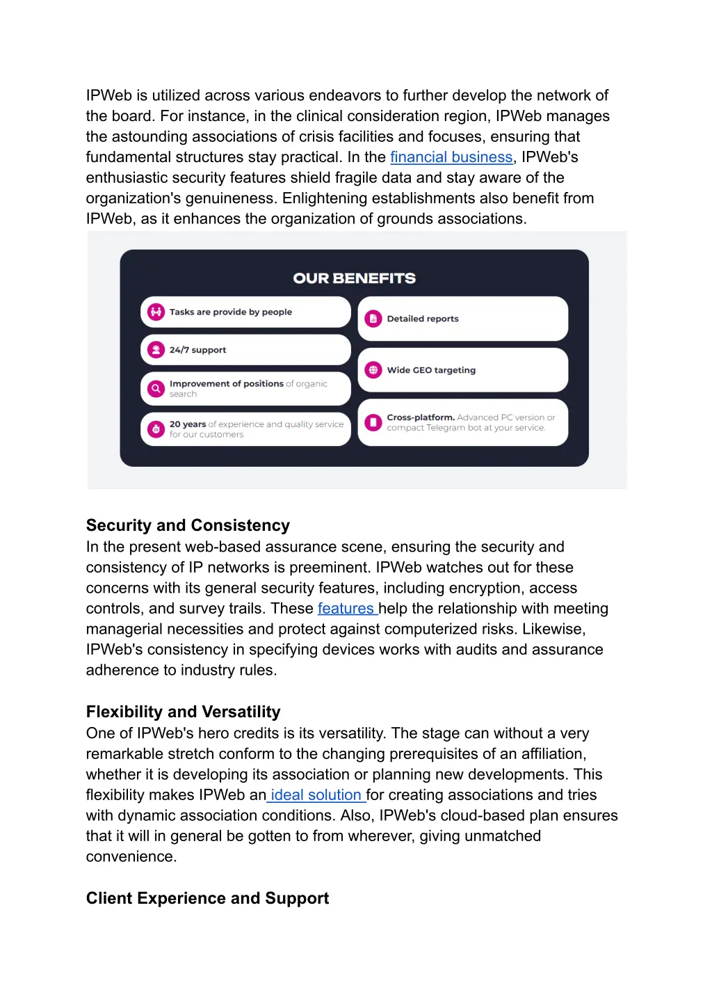 ipweb is utilized across various endeavors