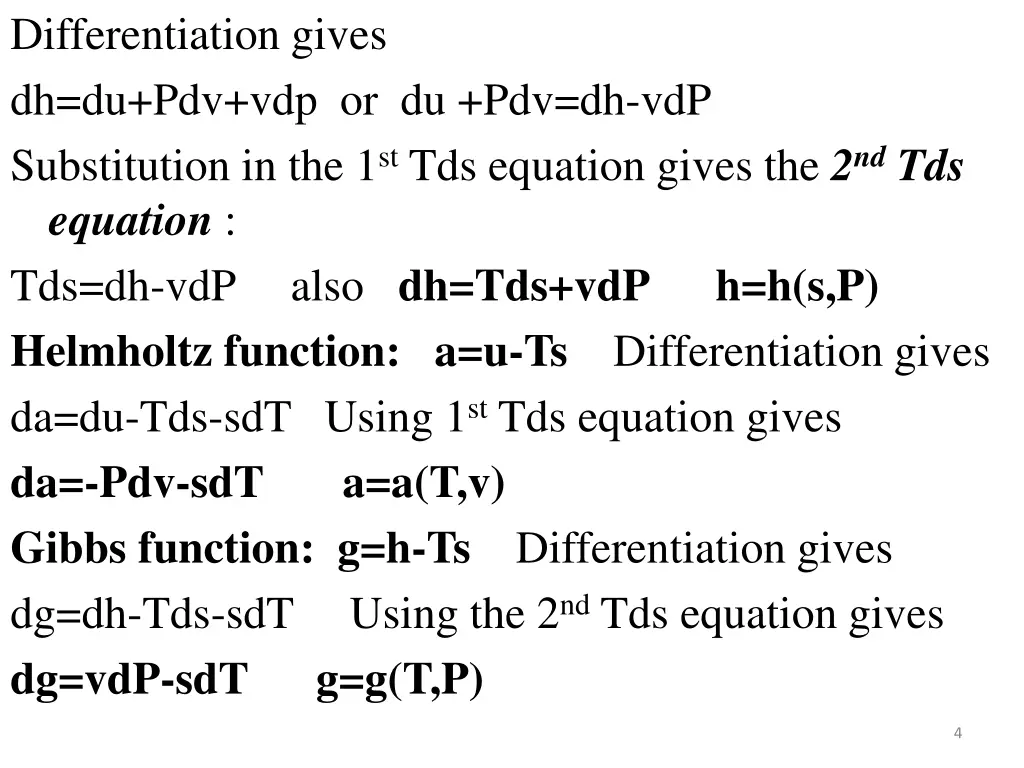 differentiation gives