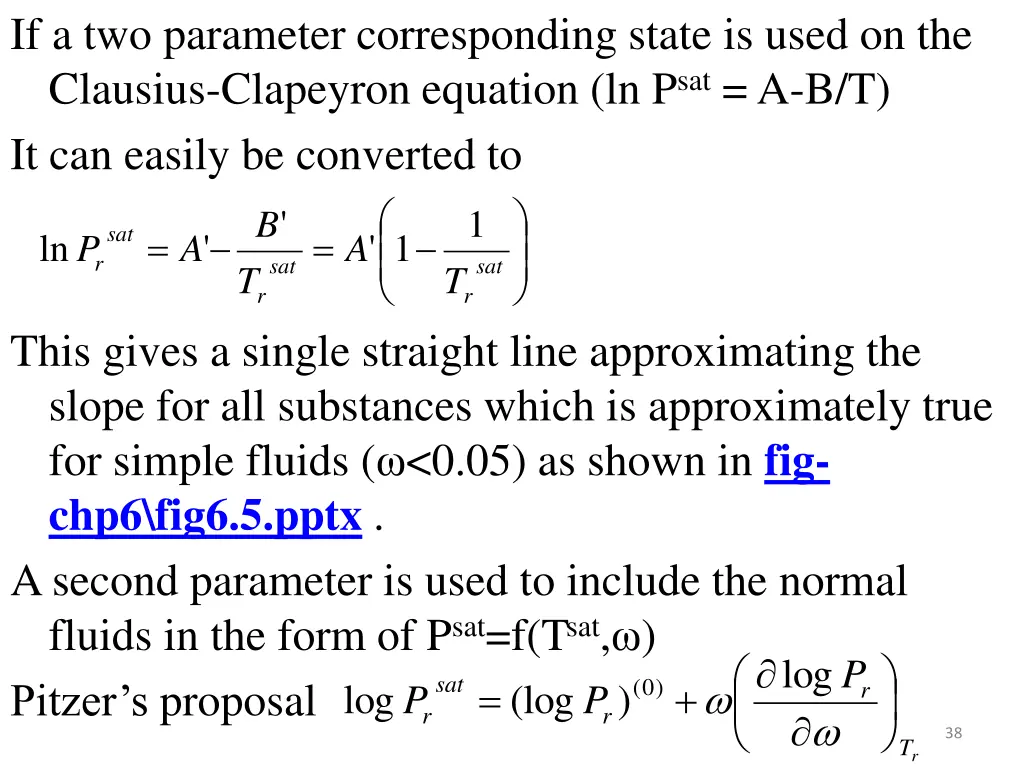 if a two parameter corresponding state is used