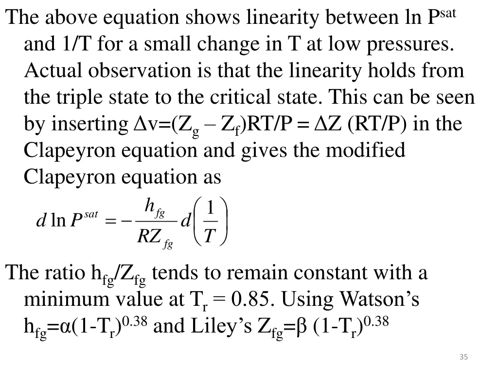 the above equation shows linearity between