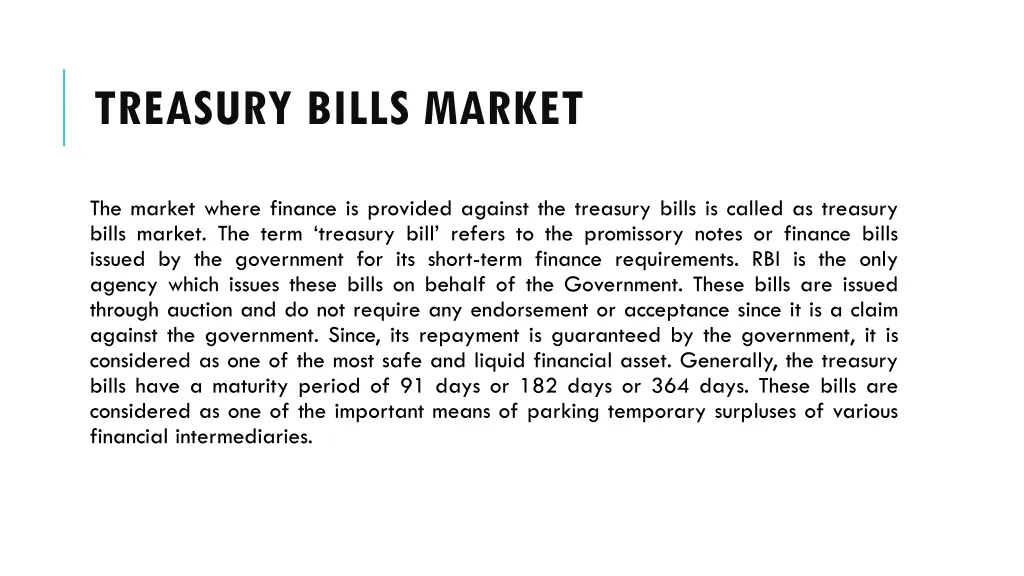 treasury bills market 1