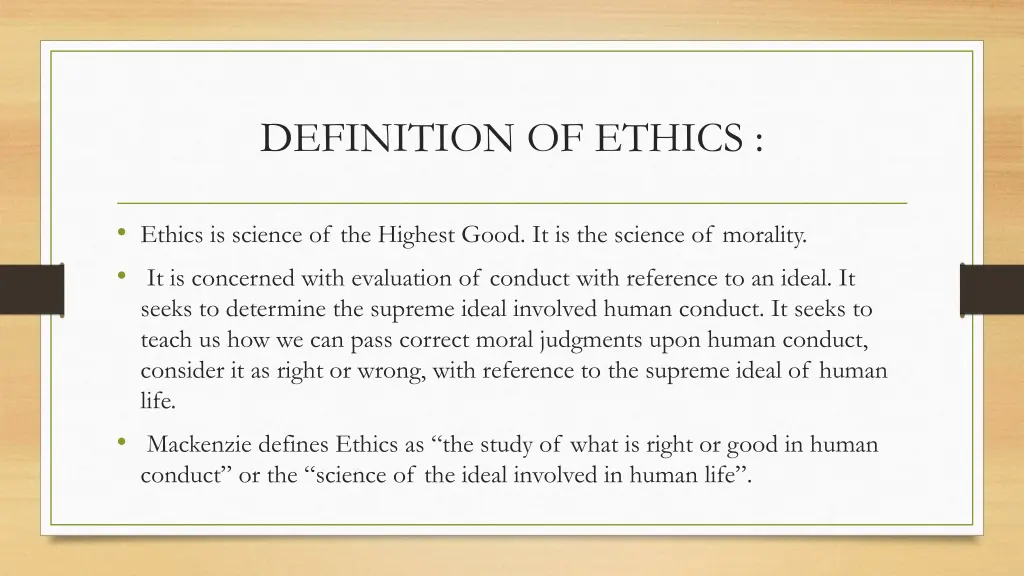 definition of ethics