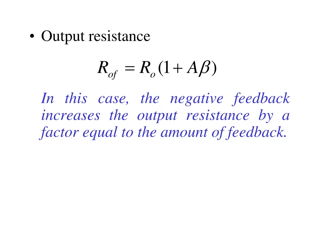 output resistance 1