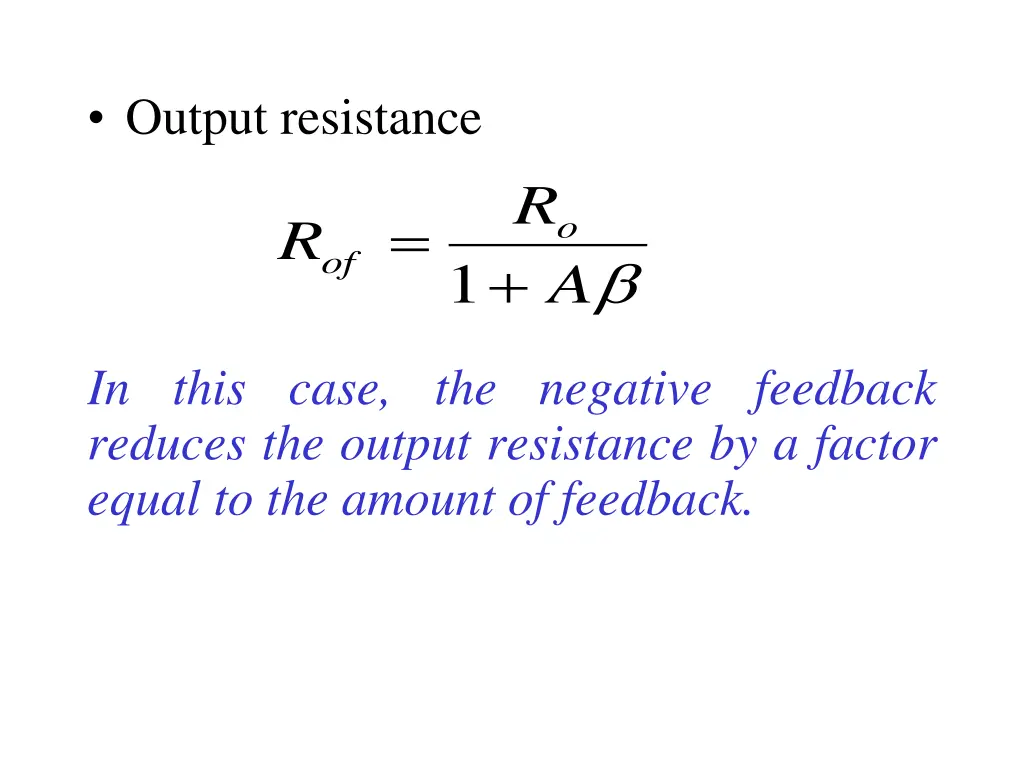 output resistance