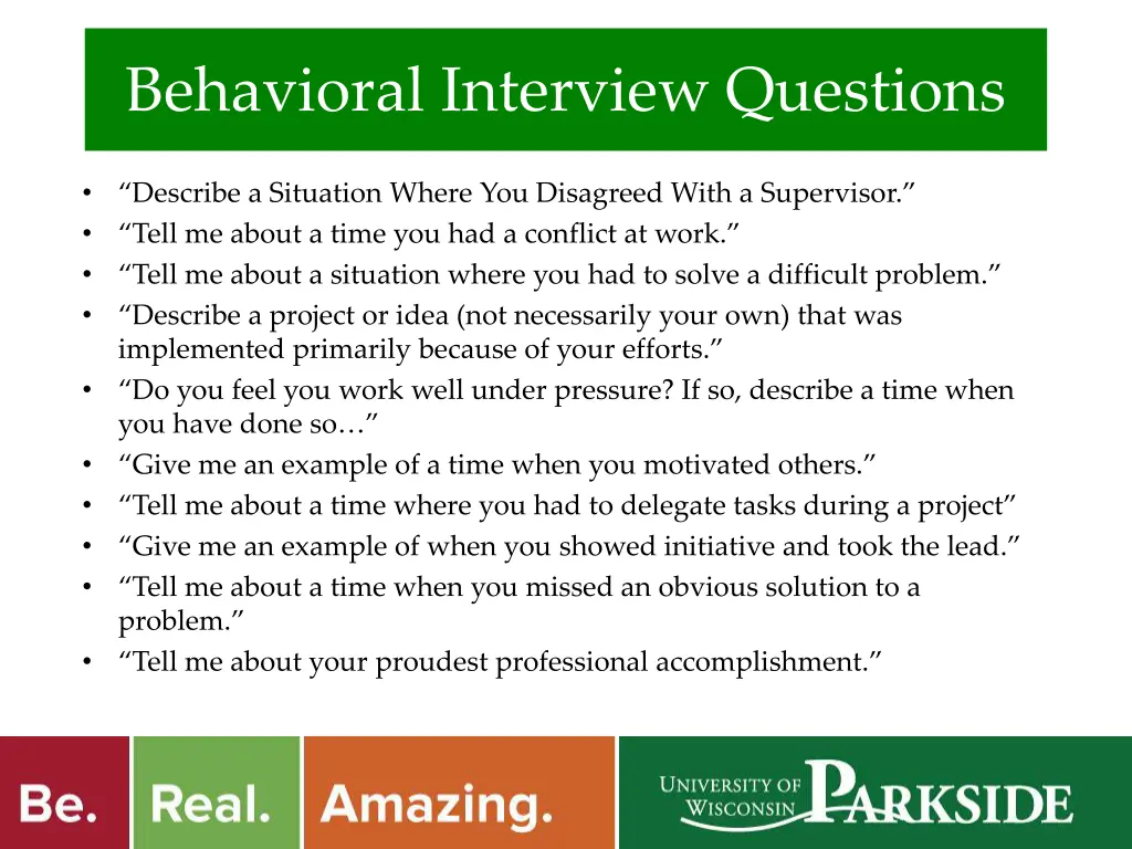 behavioral interview questions