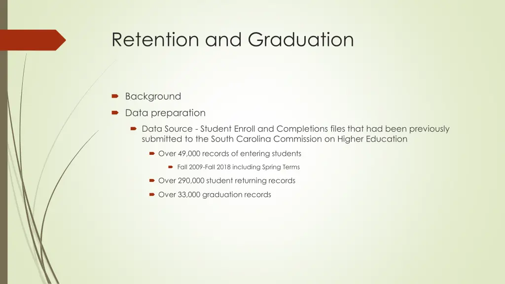 retention and graduation