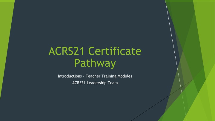 acrs21 certificate pathway